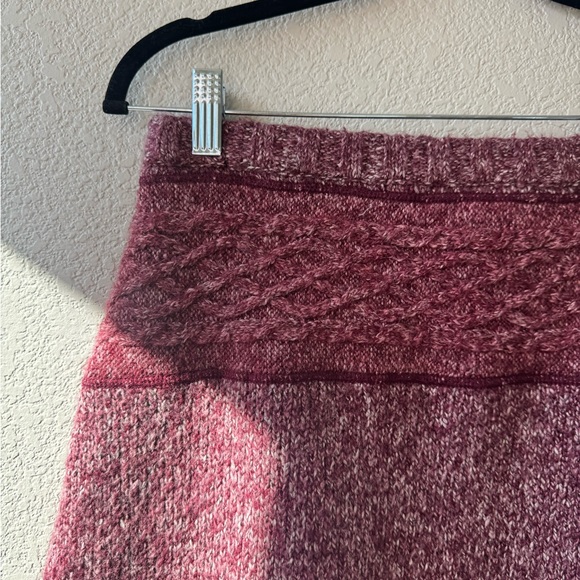 Prana Burgundy A-Line Knit Skirt - Picture 4 of 11